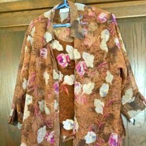 Delicate 2 Piece Blouse & Cami Set (20W)